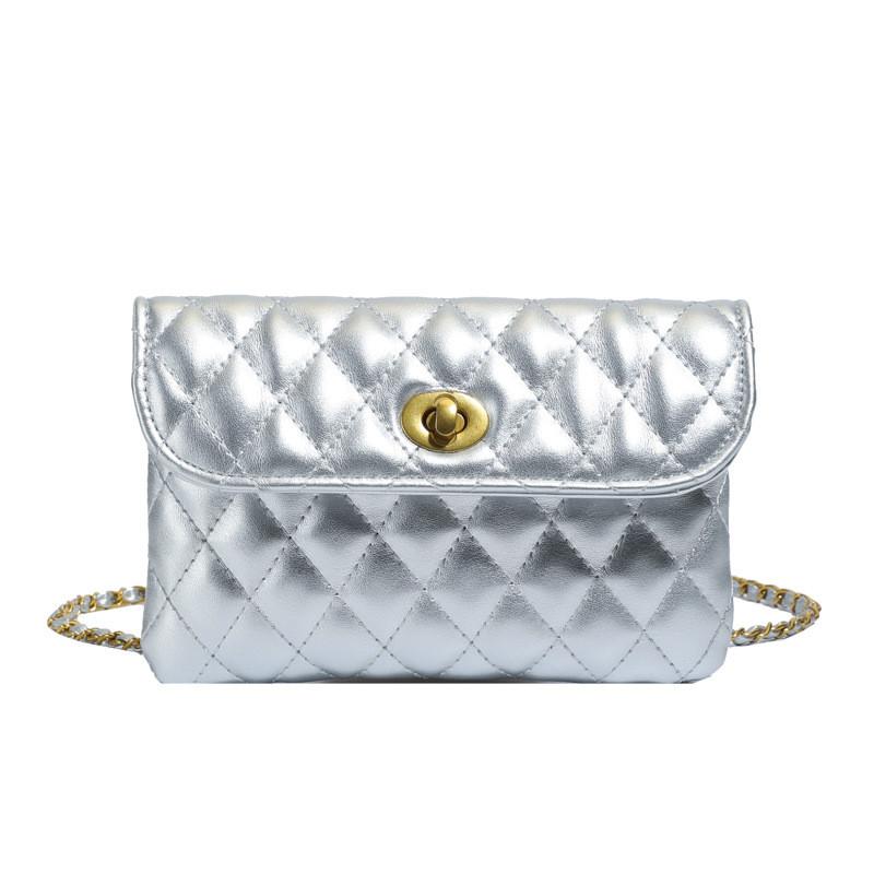 Pu Small Square Crossbody Bag With Chain Strap For Daily Use And Fashion