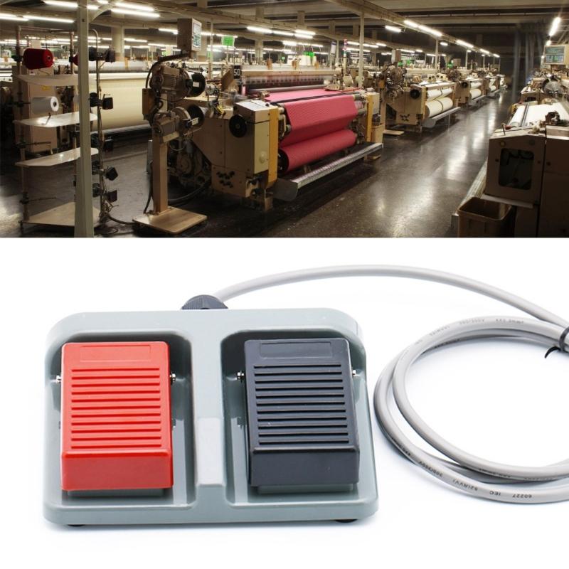 Double Foot Pedal Switches Duplex Tumblers Self-Reset Footswitch Momentary Plastic Foot Switches  for Welding Equipment