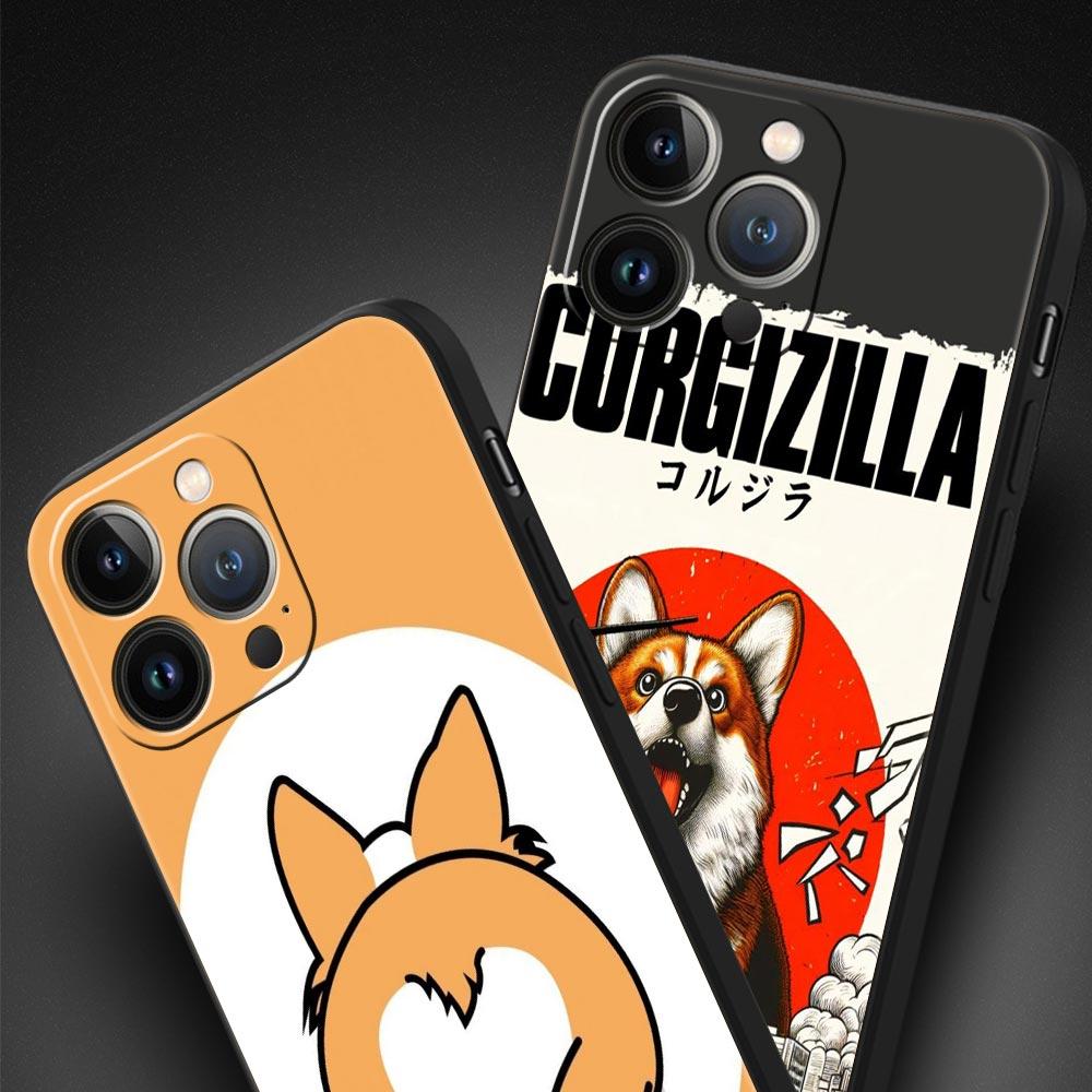 Cute Corgi Dog Phone Case Cover for iPhone 17 16 15 14 13 12 Pro Max 11 Pro Max 17 AIR Plus Shockproof Soft TPU Shell Fundas Bag