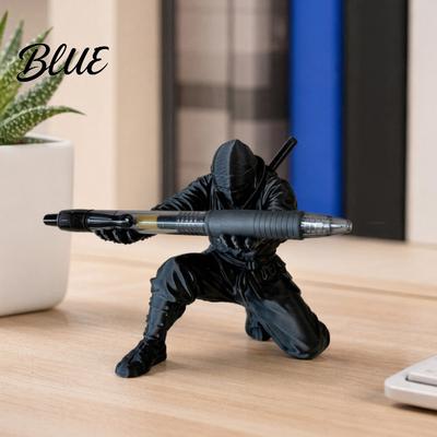 Schreibtisch-Stifthalter 3D-gedruckter Ninja-Halter Einzigartige Figur Kreativer Tragbarer Ständer Organizer Schreibtischdekoration Handwerk für die Aufbewahrung Praktisch