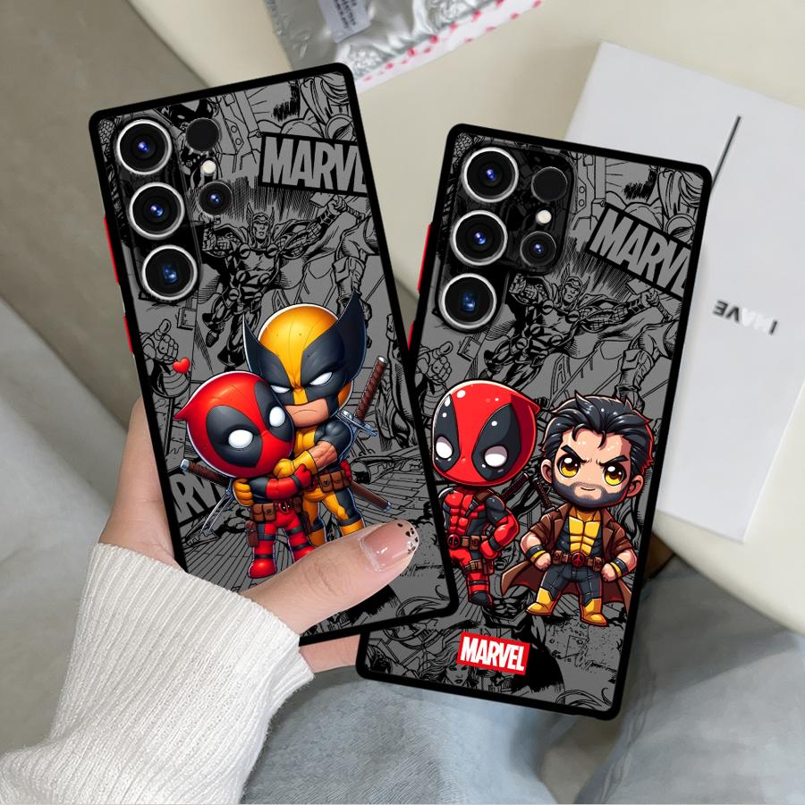 Marvel Deadpool Wolverine Love Case for Samsung Galaxy S26 S21 S20 S23 FE S25 Ultra Note 20 10+ S22 S24 Plus Funda Phone Cover
