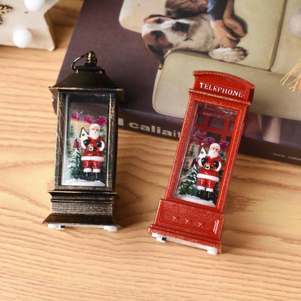Kawaii Christmas Glowing Candle Light Cartoon Christmas Plastic Ornament  Living Room