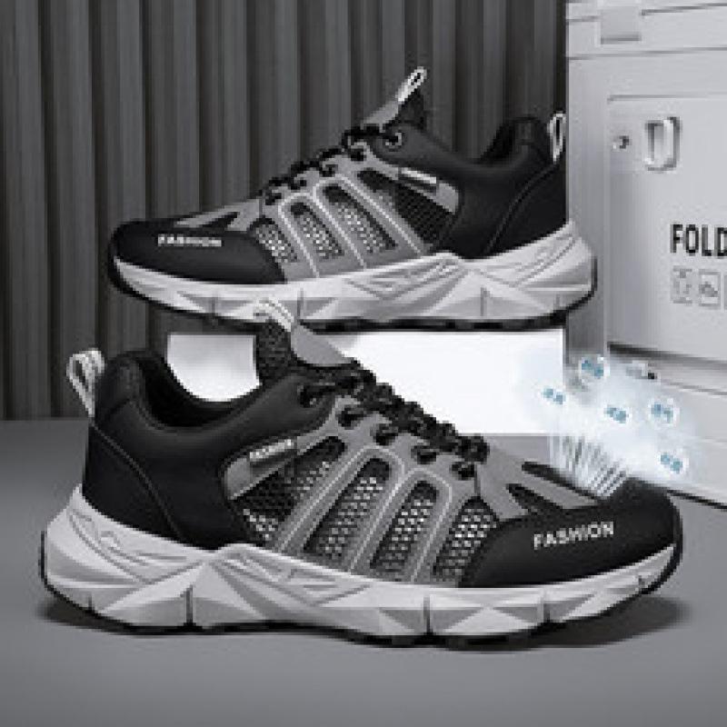 2025 Schuhe Herren atmungsaktiv dünn Sommer Mesh hohl Sportschuhe dicksohlige rutschfeste Laufschuhe Wanderschuhe Herren