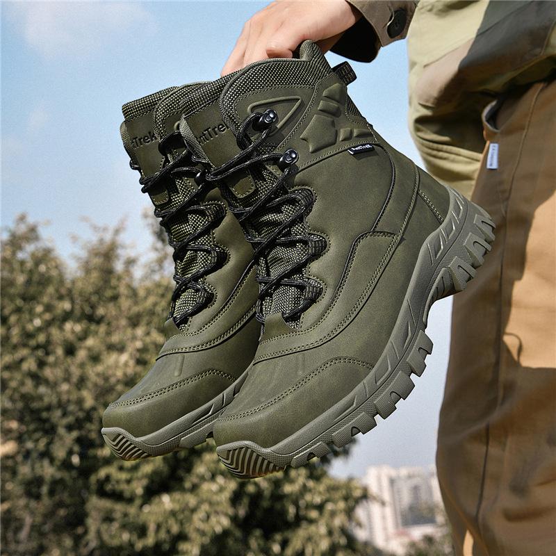 

Men s Large Combat Boots - Multi-Terrain, Anti-Collision Desert Outdoor Tactical Footwear 46