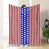 American Flag Stripes and Stars Blanket Patterned Flannel Blanket Perfect for the Bedroom Living Room, Sofa, or a Little Nap