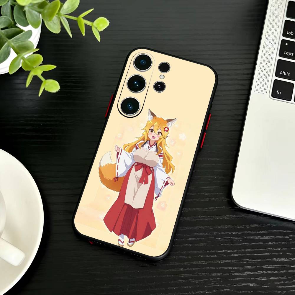 The Helpful Fox Senko-san Senko Phone Case For Samsung S26,S25,S24,S23,S22,S21,S20,Ultra,Plus,FE Black Soft Cover