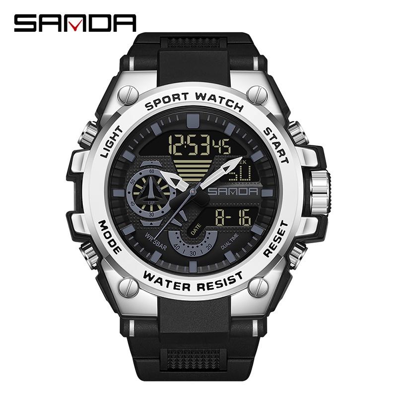 Sanda3302 Men's Digital Fashion Waterproof Outdoor Sports Multifunctional Electronic Watch