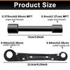 2 PCS Water Pipe Faucet Wrench Angle Stop Wrench Kit Double-Ended Pipe Wrench Household Sink Tap Spanner Removing Rings Tool