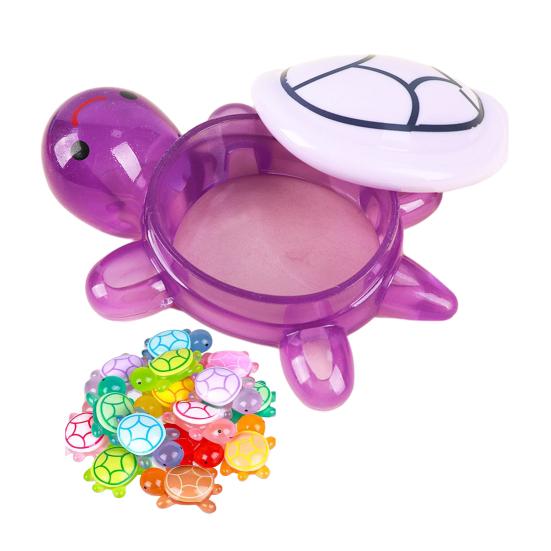 Светящийся в темноте контейнер-черепаха с крышкой Светящаяся статуэтка черепахи с секретным скрытым отделением Контейнер-органайзер в форме черепахи Декорация фиолетовый