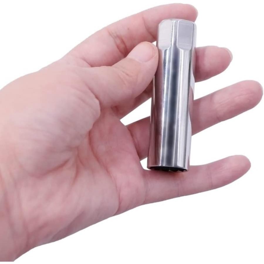 12-Point Car Spark Plug Socket, Thin-Walled Spark Plug Socket, Spark Plug Nut, 3/8 Inch Spark Plug Socket, Removal Tool, Magnetic, Shrapnel 16/14/12mm