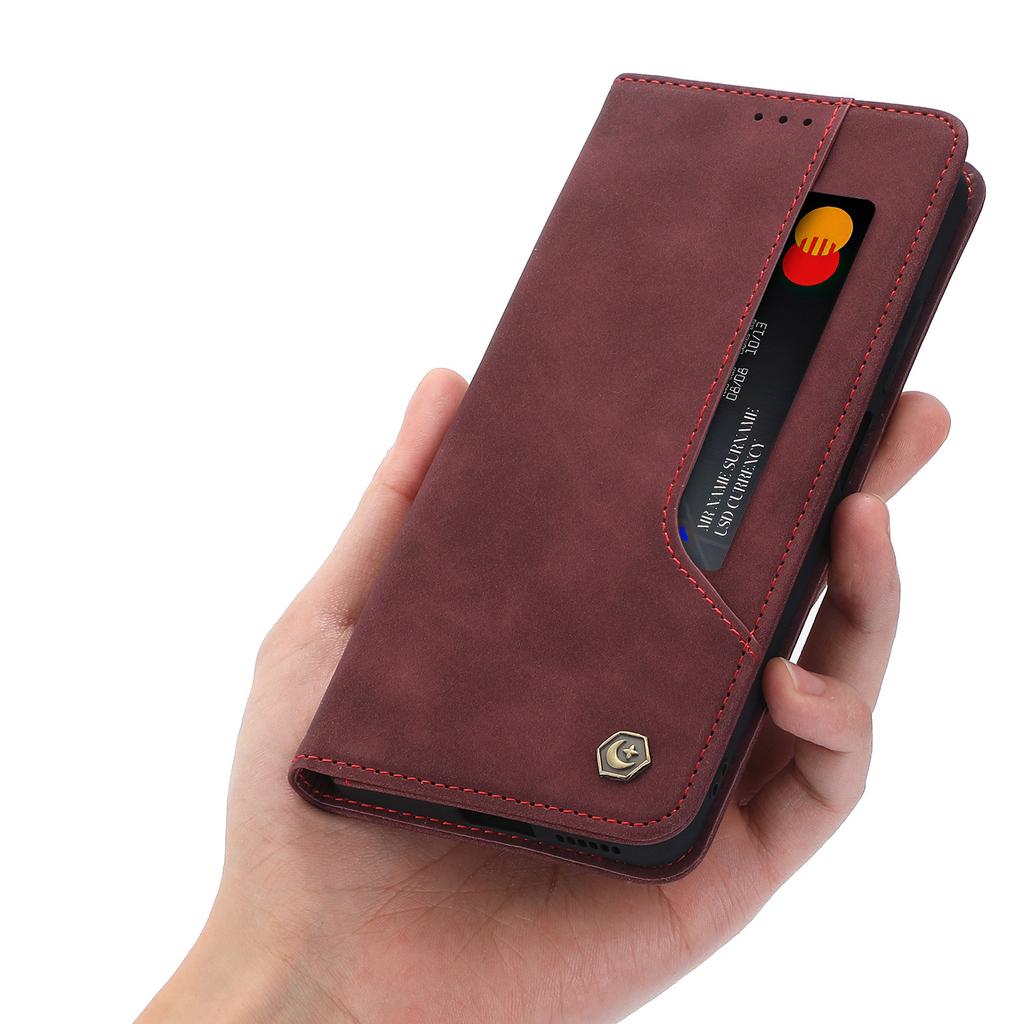  Vintage Strong Magnetic Wallet Case for iPhone 17 & Samsung S25 Ultra - Retro Flip Leather Card Holder Cover