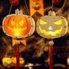 Funny Glowing Halloween Lantern DIY Handheld Luminous Halloween Pumpkin Lantern Pumpkin Bats Handmade Lantern DIY Materials bag