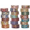 YUBBAEX 20-volume Set Chinese-style Masking Tape Floral Patterngeometric Pattern Washi Gold Foil Decoration DIY Crafts Bullet Journal Planner Card