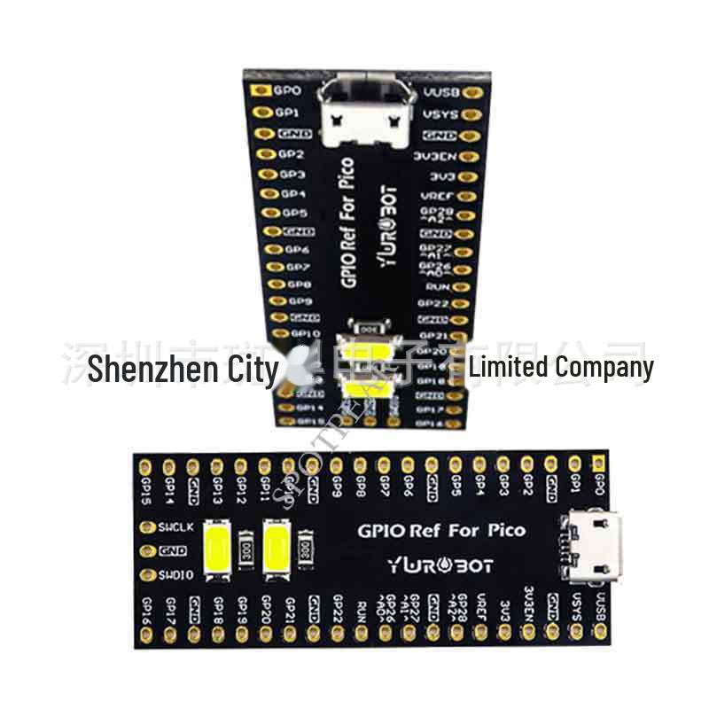 Raspberry Pi Pico GPIO Pin Referenzboard mit LED-Anzeige.