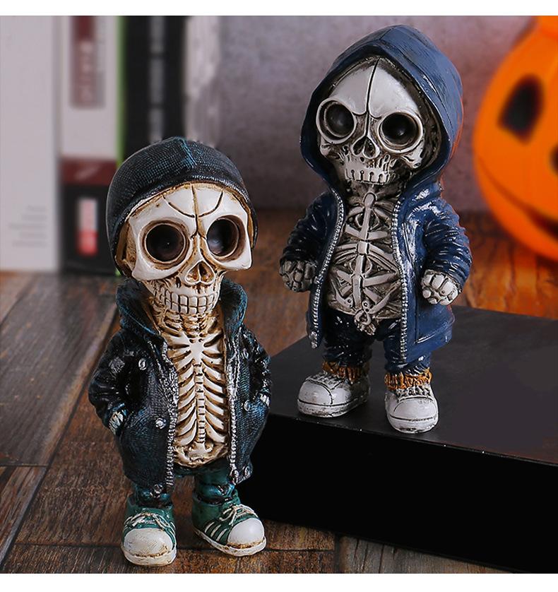 Cool Skeleton Figurines, Stylish Resin Decorative Dolls