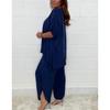 Women's Fashionable Casual Loose-fitting Plus-size Short-sleeved Set