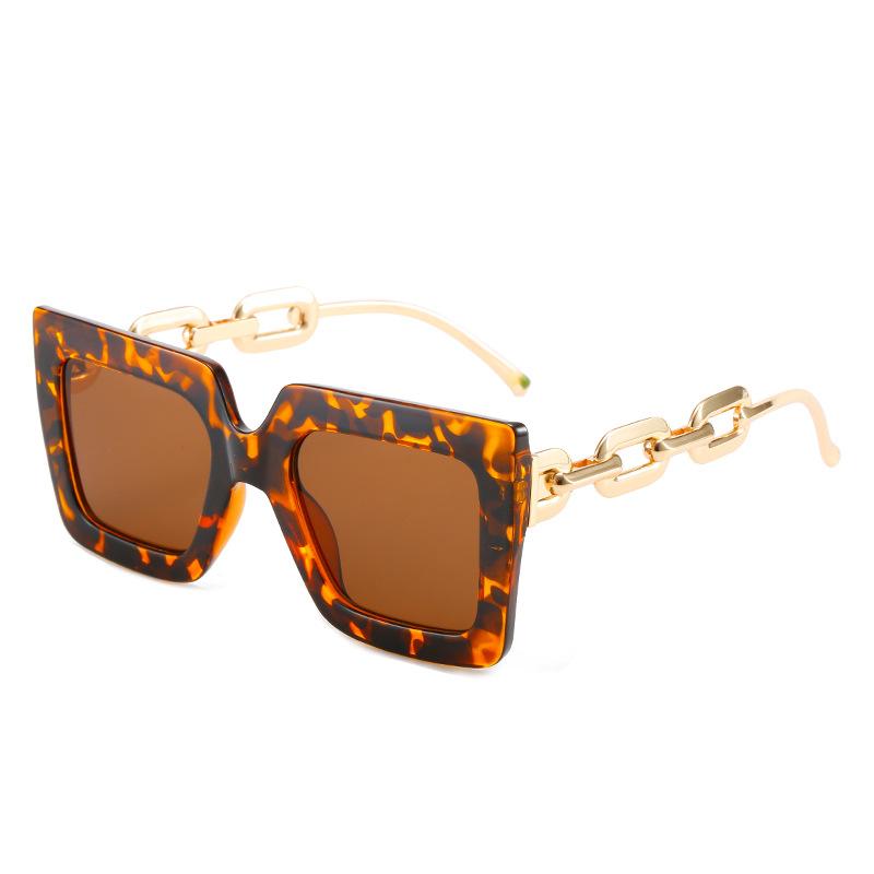 Twooo 3207 Übergroße quadratische Brille mit modischem Bügel Sonnenbrille Damen