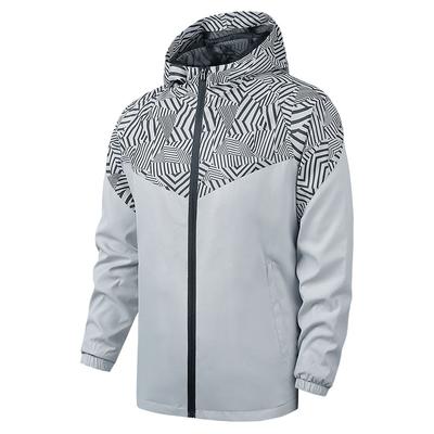 Men's Spring and Autumn Jacket Thin Casual Jacket Hooded Windbreaker Outdoor Sports Jacket Men's