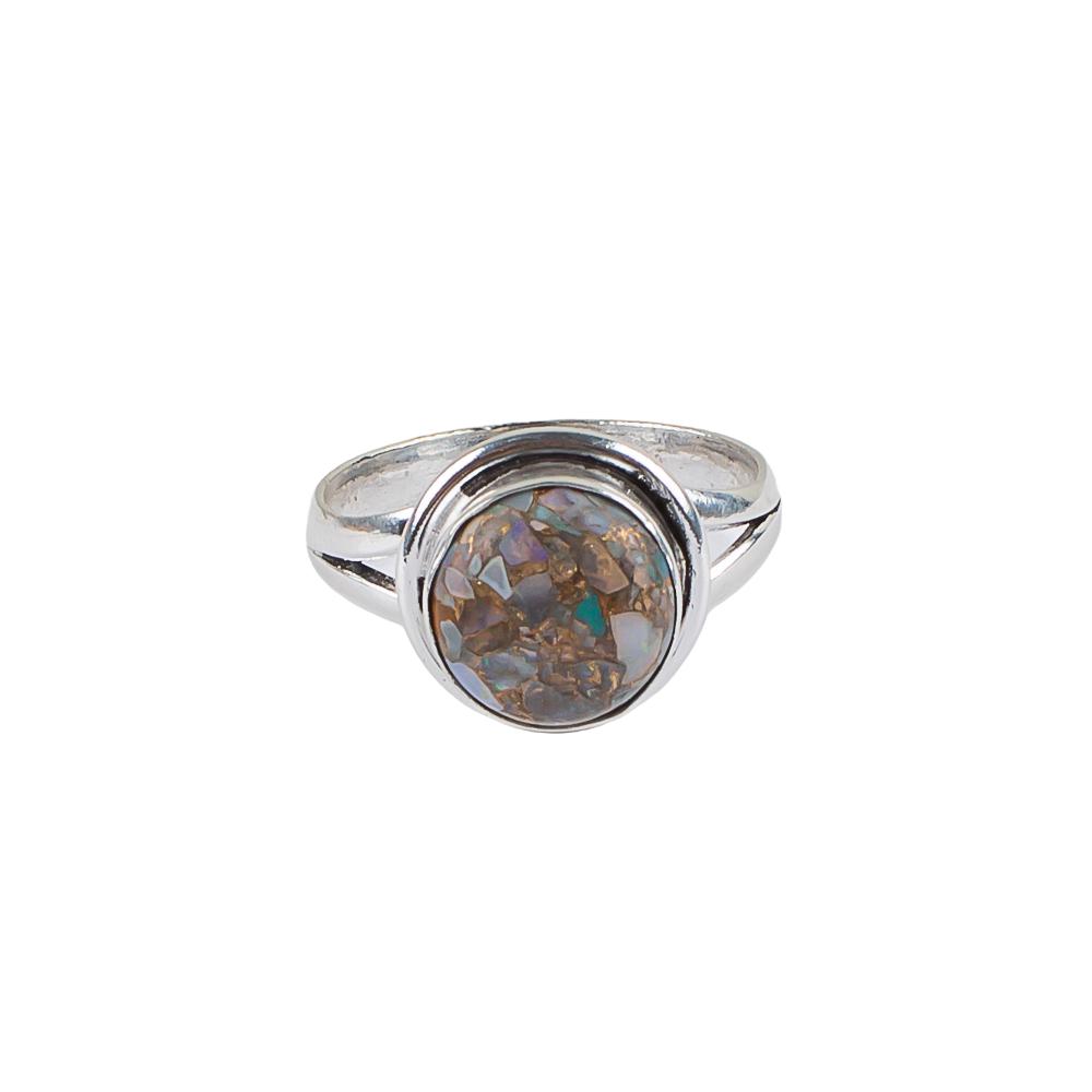 Ethiopian Copper Turquoise Gemstone Handmade 925 Sterling Silver Jewelry Ring RR-11-38