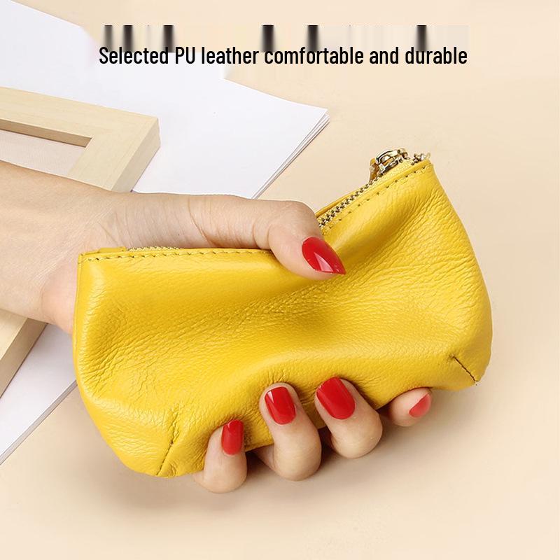 Women's 2026 Chic Genuine Leather Keychain Wallet Coin Purse