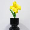 40cm Smiling Brownie Tulip Simulation Flower Wedding Bouquet Fake Tulip Interior Decoration PU Simulation Tulip