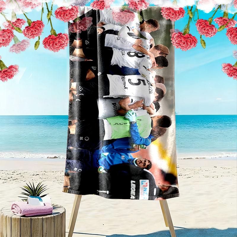 Spezia Calcio Print Beach Towel, Large Soft Quick Dry Towel for Beach Camping Swimming