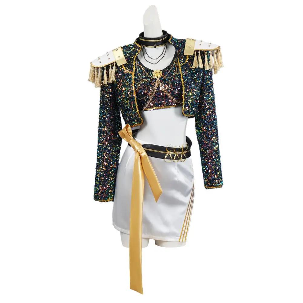 

Детский костюм для косплея Rumi Mira Zoey Kpop Demon Hunters для девочек, детская одежда, наряды для ролевых игр, костюм для Хэллоуина, карнавальный костюм 140