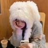 Cute Fuzzy Bunny Hat Long Rabbit Ears Winter Beanies Hats Sweet Women's Plush Caps  Ski