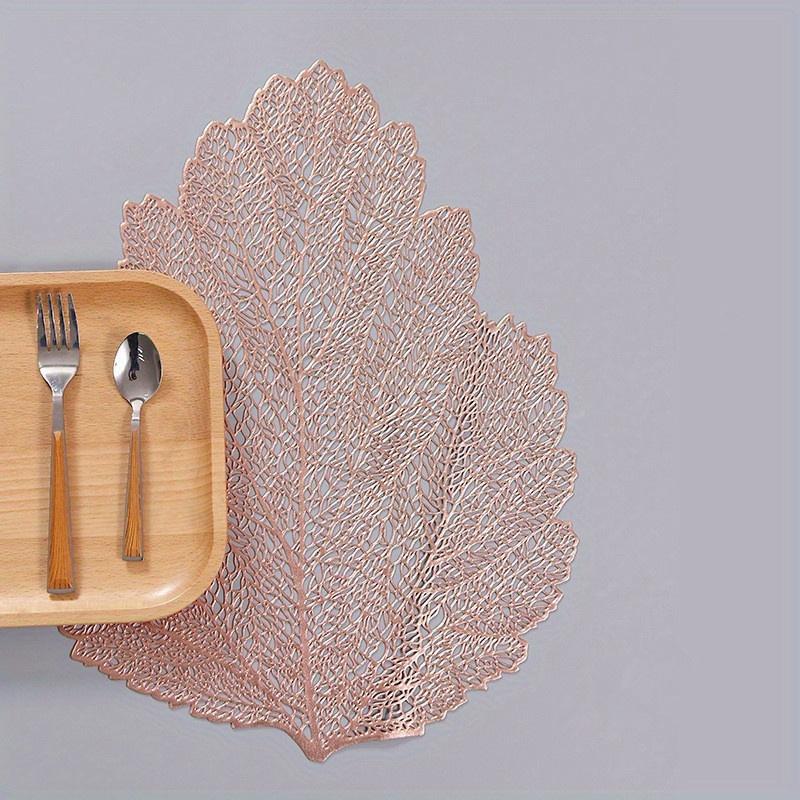 Tischset für Esstisch, Untersetzer, Blatt-Simulationspflanze, Tasse, PVC, Couchtischmatten, Küche, Weihnachten, Heimdekoration