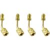 4Pcs R410a Brass Quick Adapter 5/16 Female To 1/4 Male SAE for Mini Split System HVAC and Refriger Refrigerant Charging
