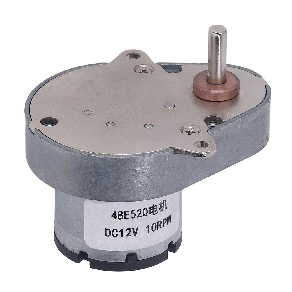 DC Gear Motor 10RPM Aluminum Brass Eccentric Output Shaft Strong Bearing Speed Reduction Motor