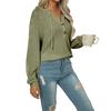 Women's Hoodies Long Sleeve Casual Sweatshirts Pullover Button Tops