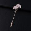 Ginkgo Leaf Zircon Brooch: Unisex High-Grade Crystal Pin