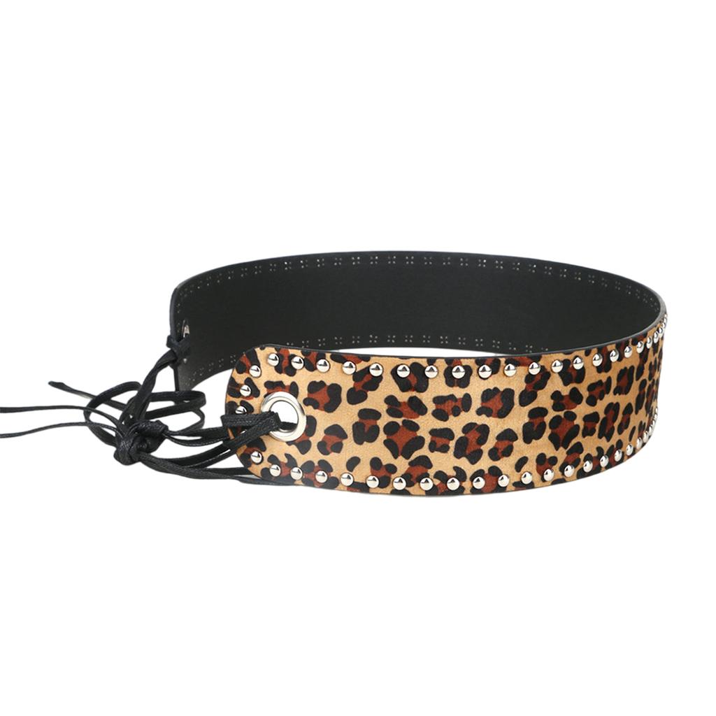 Rivet Studded Corset Lace Up Waistband Pants Dress Belt Women Men Cincher Cool Waistbelt Punk Waiststrap Waist Accessory