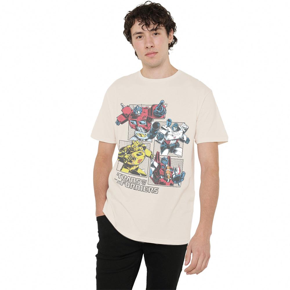 Transformers Unisex Adult Generations Comic Grid T-Shirt