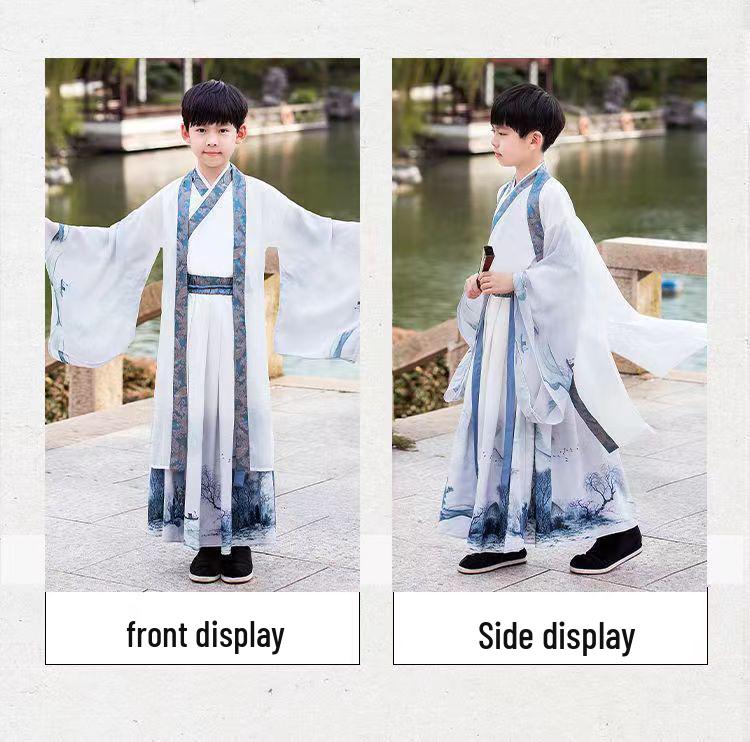Costume Hanfu Dinastia Song per Bambini - Abito da Esibizione per Bambini Studente/Poeta