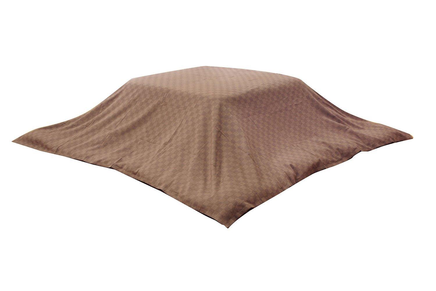 

IKEHIKO Creta Quilt Cover, Square, Plaid Pattern, Indian Cotton, Brown, Approx. 210 x 210 cm