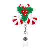Snowman Elk Christmas Badge Reel Santa Claus ID Card Holder  Doctor Student