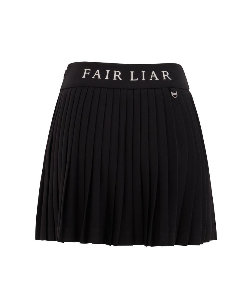 FAIRLIAR GOLF Pique Pleated Skirt (Black)