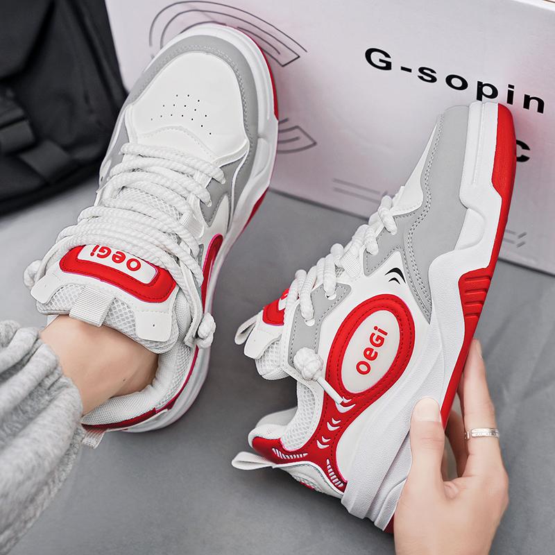 new sports and leisure non-slip board shoes male teenagers students niche thick soled bread shoes low top original