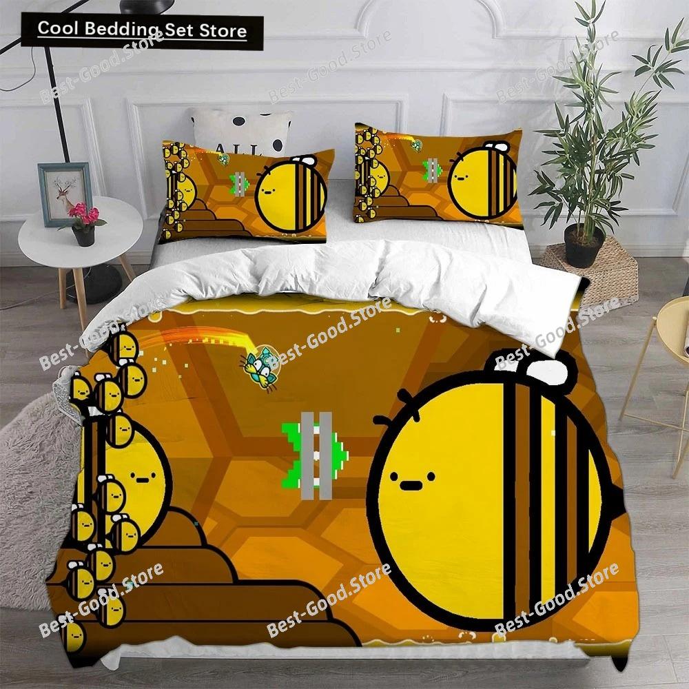 3D Geometry Dash Bedding Set Comforter Quilt Bed Cover Duvet Cover Pillow Case 3 Pieces Set Bedroom Decoration Home Textiles 032