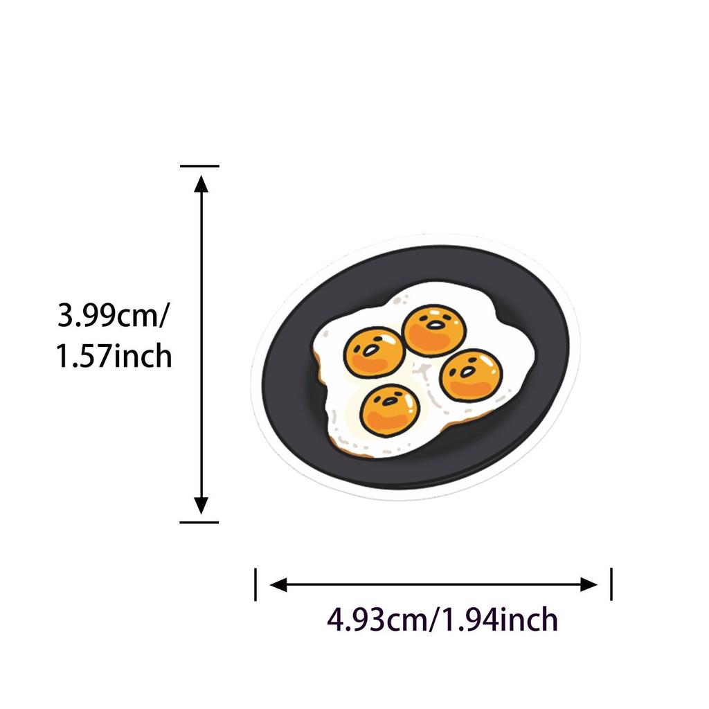 50 Lazy Egg Yolk Cute Stickers for Journals, Suitcases, Notebooks - Waterproof & DIY-Friendly