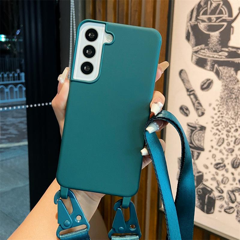 Mobile Phone Case Chain Lanyard Integrated for Samsung S25Ultra S24PS23 Mobile Phone Case Japanese and Korean A32A56A55