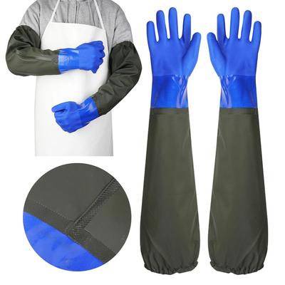 1 Pair Chemical Resistant Rubber Glove Lengthened Work Safe Gloves  Kitchen