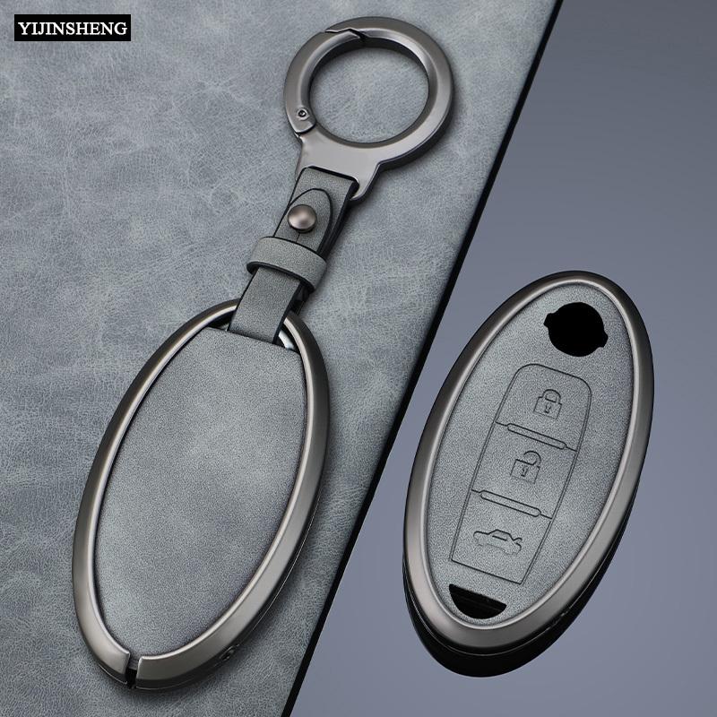 2 3 4 5 Button Zinc Alloy Leather Car Key Case Cover For Nissan Qashqai Juke J10 J11 X-Trail T32 T31 Kicks Tiida Pathfinder Note
