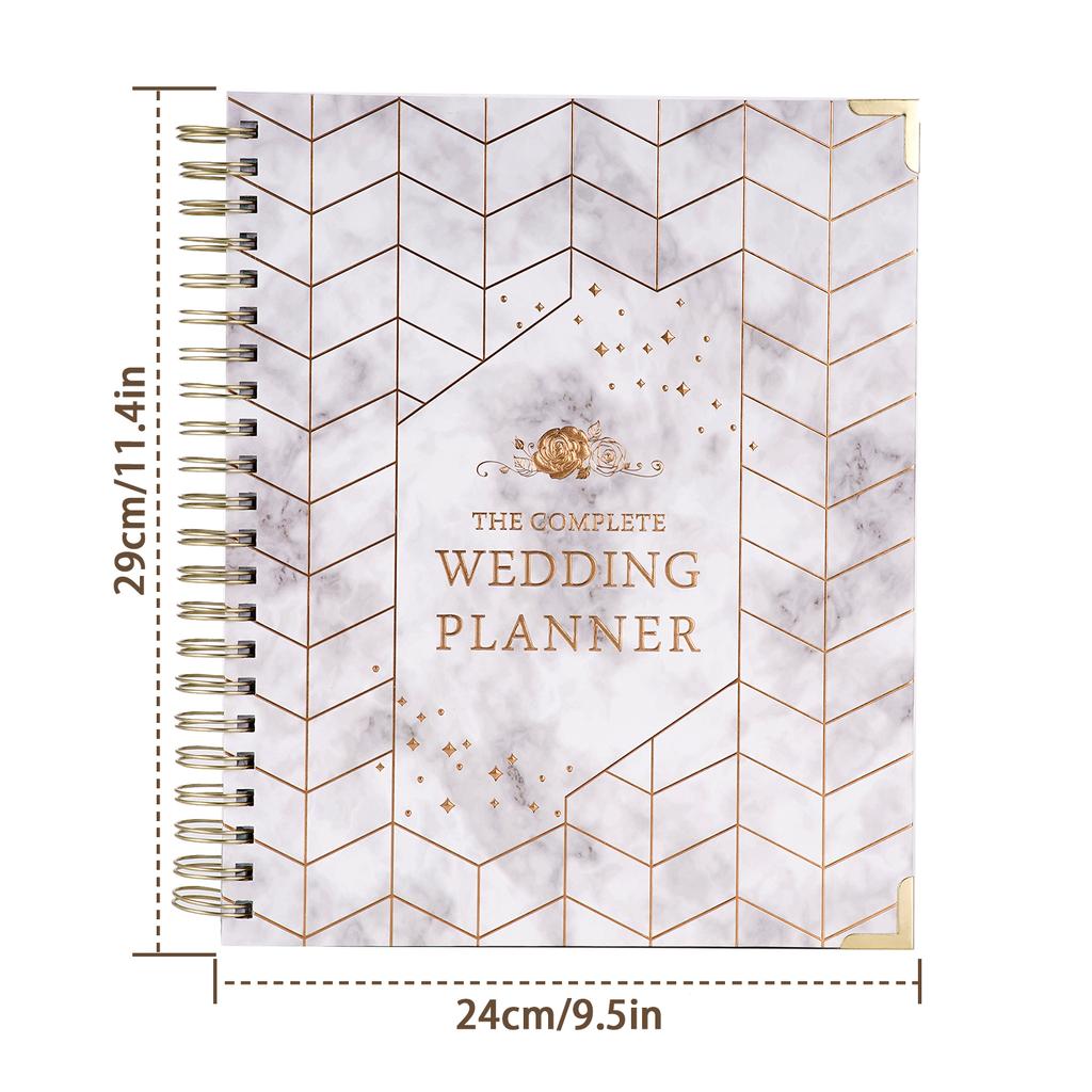 Wedding Plan Book Hardcover Planning Book Bridal Organizer Coil Flip Notebook Engagement Book Calendar Diary Love Witness Gift