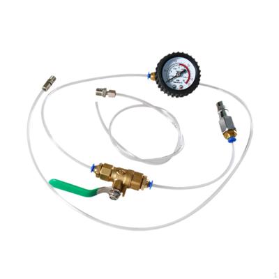 Car Air Shocks Absorber Test Tool Hose Line Quick Connect Sturdy Compact with Pressure Gauge