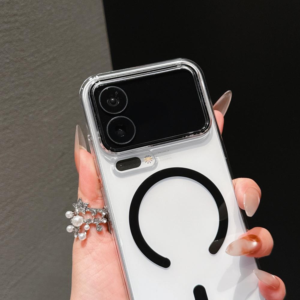 Ultra-thin Clear Hard PC Hit Color Magnetic Phone Case For Xiaomi Mi 17 Pro Max 17Pro For Magsafe Wireless Charge Cover