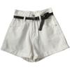 Classic and Minimalist Fashion Versatile Ultra-high Waist Rolled Female Summer A Word Thin Wide-legged Denim Shorts Individuality and Trendiness
