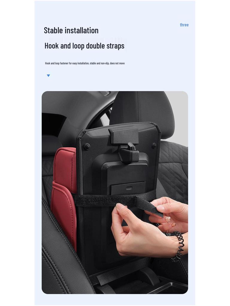 Multifunctional Car Armrest Riser with Dual Fast Charging, Rhythm Light, Cup Holder, and Tissue Box